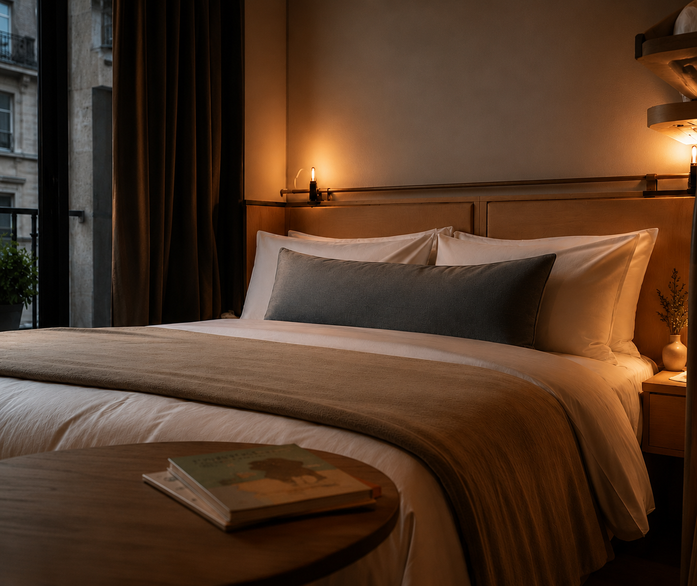 Double bed with Parisian view